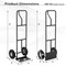 Costway Heavy Duty Hand Truck 660lbs Capacity Trolley Cart with Foldable Nose Plate Black/Red